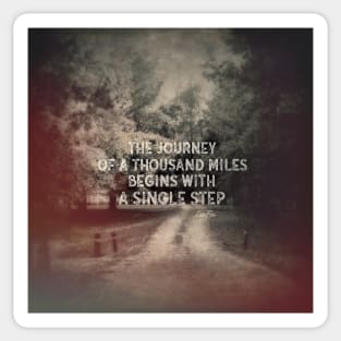 The Journey Quote photograph Sticker